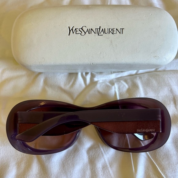 Yves Saint Laurent Sunglasses Made in ITALY Crystal 6119/S Purple color